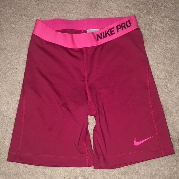 red biker shorts nike